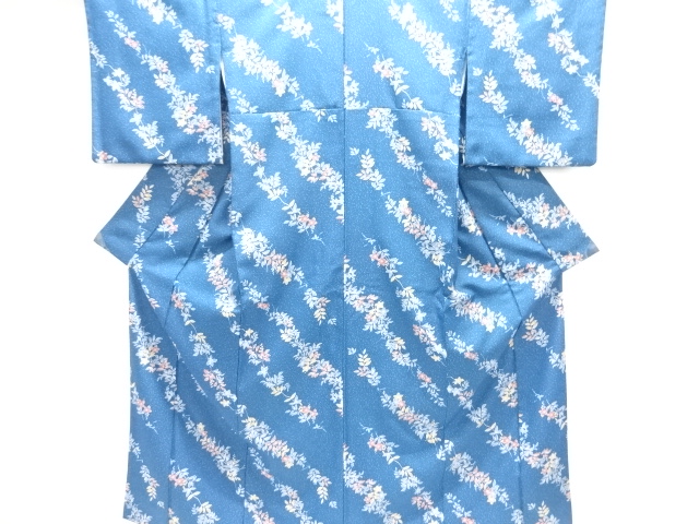 草花模様小紋着物